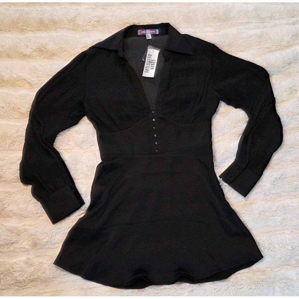 Urban Outfitters Mini Dress Medium Black Whimsigoth Piratecore Witchy